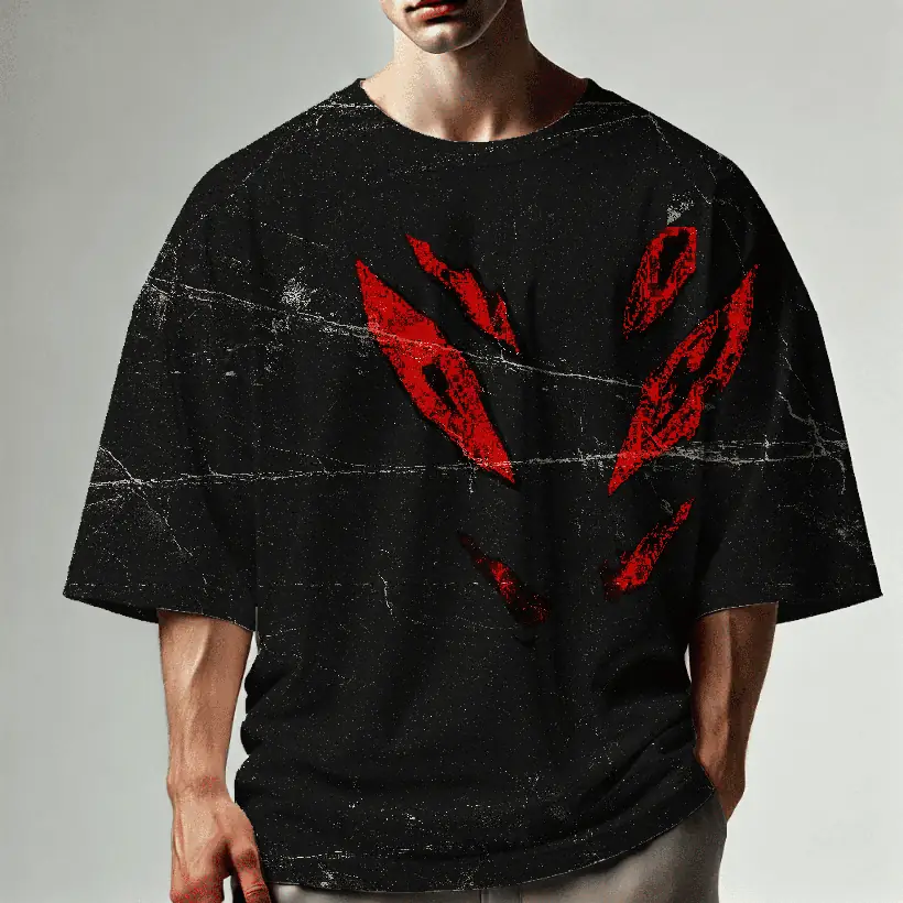 Crimson Seal Oversized Tee (Seal Edition), front